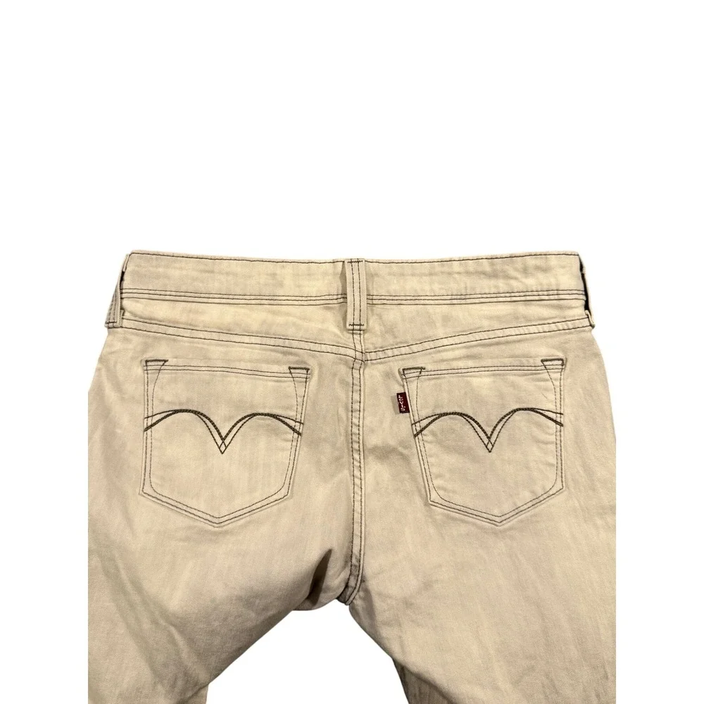 Levi's Mens Low Rise Skinny Acid Wash White Black Denim Jeans Size 36x30